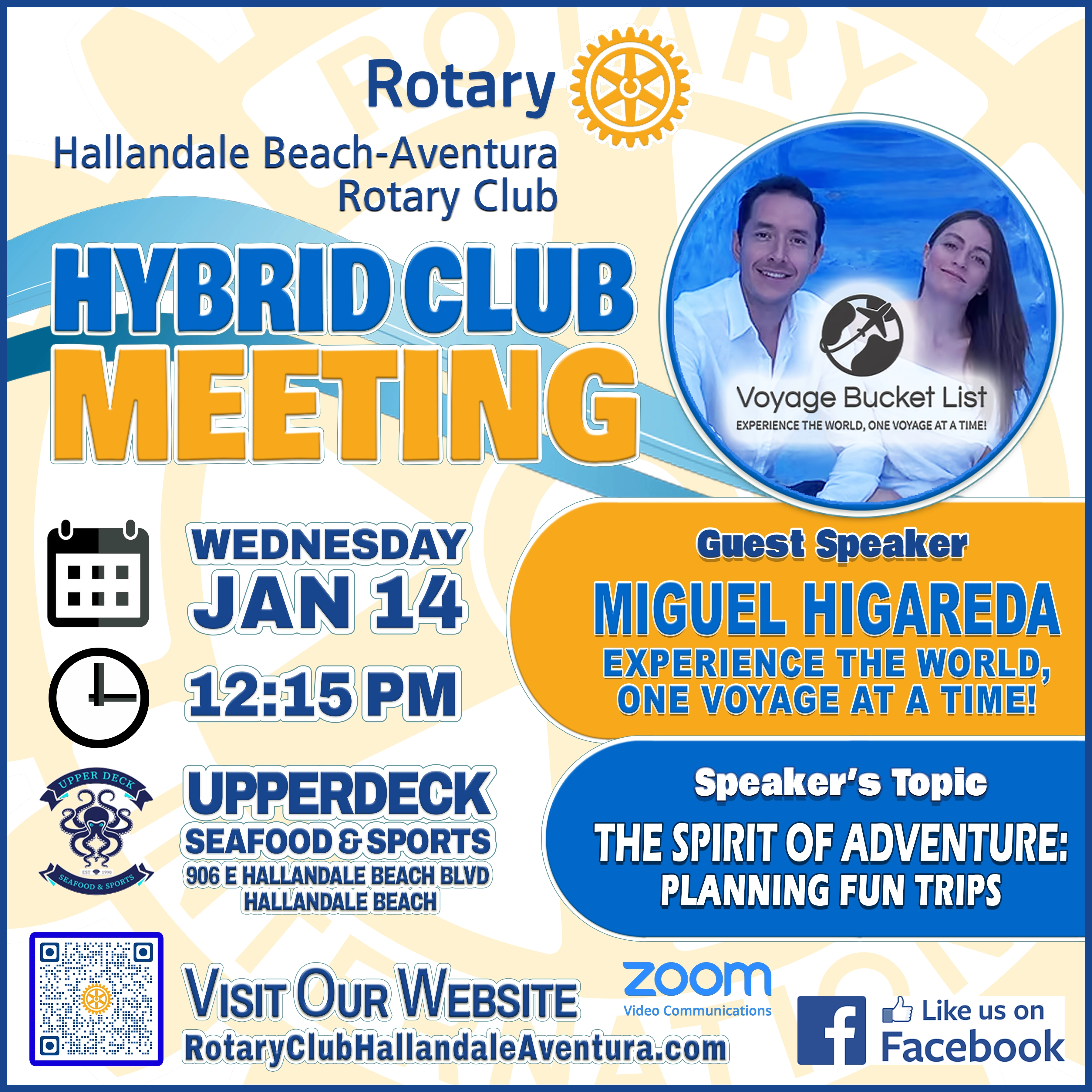 NEXT MEETING: Wed., January 14 @ 12:30 pm